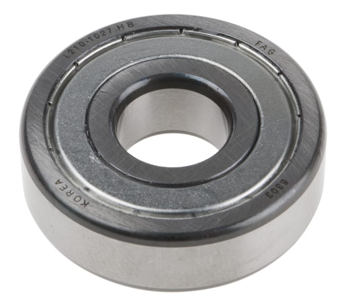 FAG 6303-2Z Single Row Deep Groove Ball Bearing- Both Sides Shielded 17mm I.D, 47mm O.D