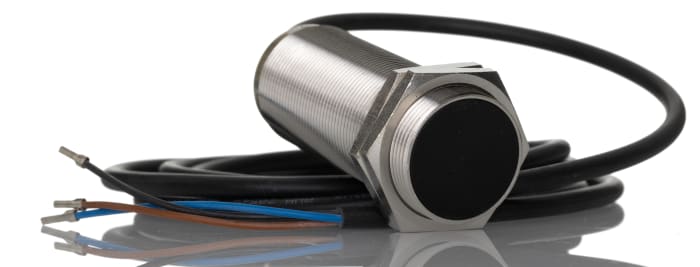 ifm electronic Inductive Threaded Barrel Proximity Sensor, M30, 10 mm Detection, PNP NO, 10 → 36 V dc