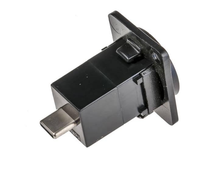 RS PRO Straight, Panel Mount, Female to Male Type C USB Connector