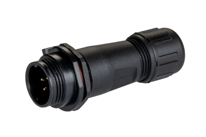 Conector circular RS PRO Conector hembra Miniature serie SP13 de 4 vías Macho, Cable, IP68