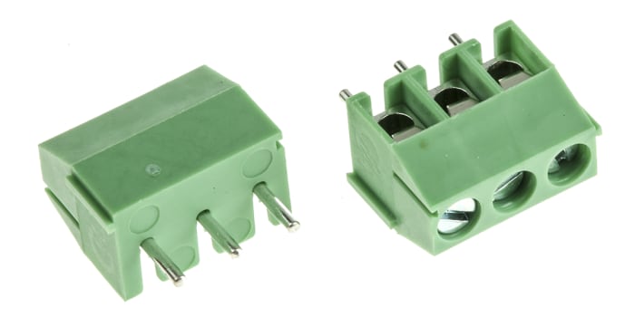 RS PRO PCB Terminal Block, 3-Contact, 3.5mm Pitch, Through Hole Mount, 1-Row, Screw Termination