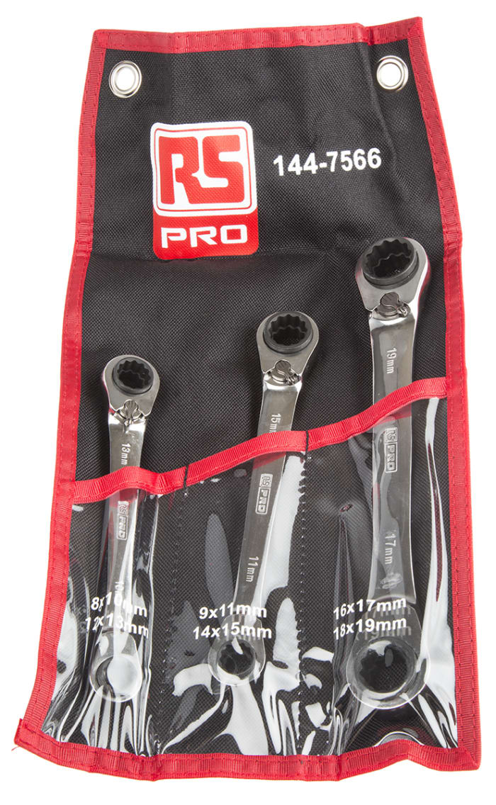 RS PRO Spanner Set, Chrome Vanadium Steel