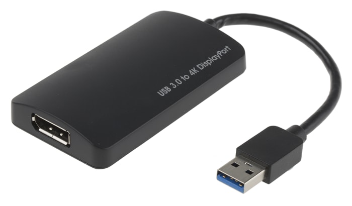 RS PRO USB A to DisplayPort Adapter, USB 3.0, 1 Supported Display(s) - up to 4K Maximum Resolution