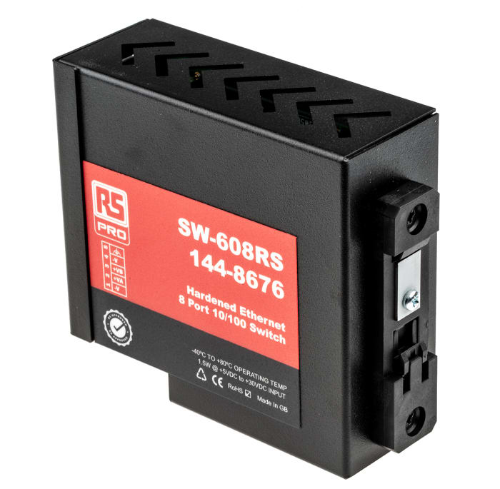RS PRO RS PRO Switch, 8 RJ45 port, 10/100Mbit/s Transmission