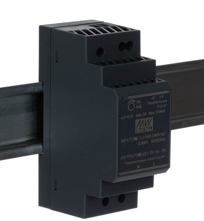 MEANWELL HDR-30-5, DC AC Hutschienen-Netzteil, DIN, 15W 5V 3A MEANWELL HDR-30-5, DC AC Hutschienen-Netzteil, DIN, 15W 5V 3A