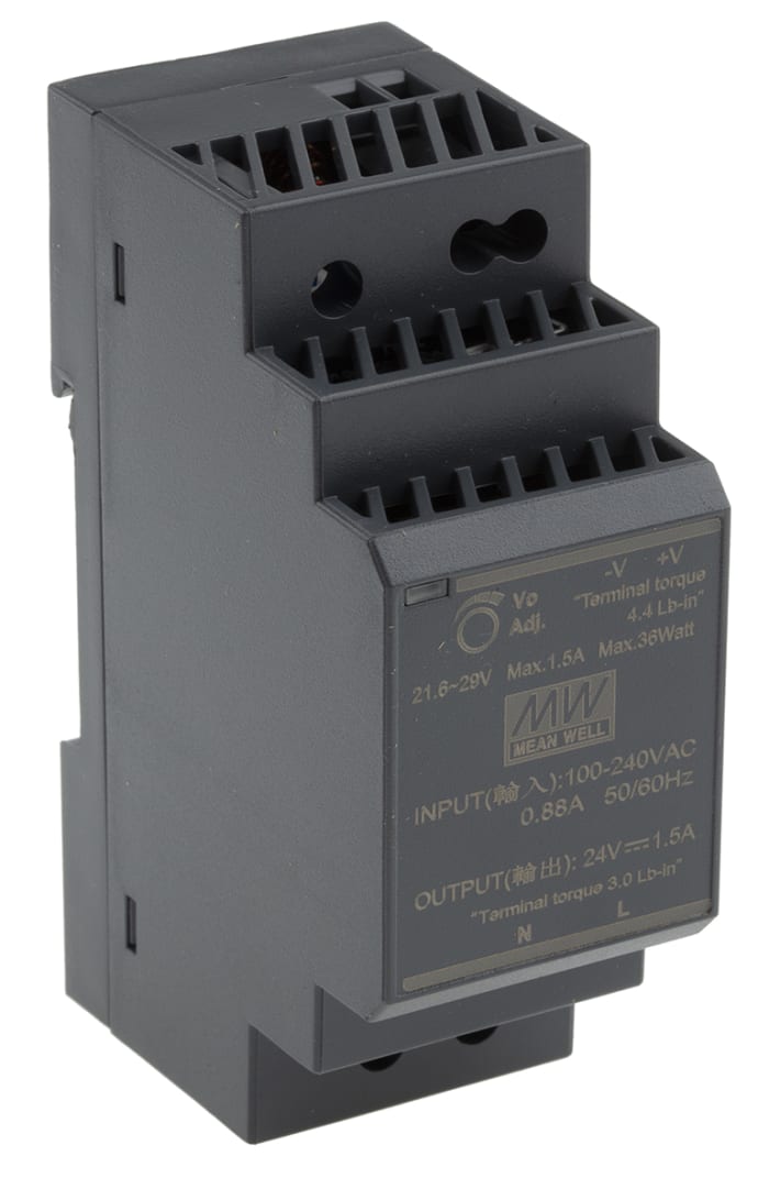HDR-30-24 Mean Well | Mean Well HDR Switch Mode DIN Rail Power Supply ...