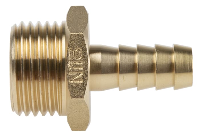 RS PRO Hose Connector Hose Tail Adaptor, BSP 1/2in 3/8in ID