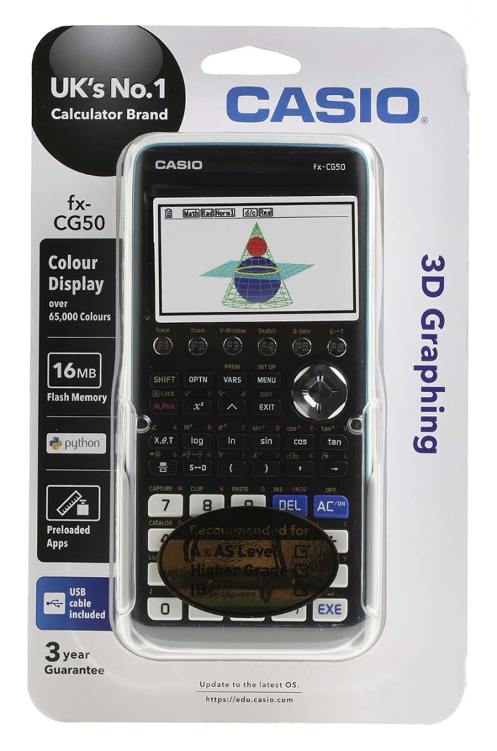 FX CG50 W UH Casio Casio Battery Powered Graphical Calculator