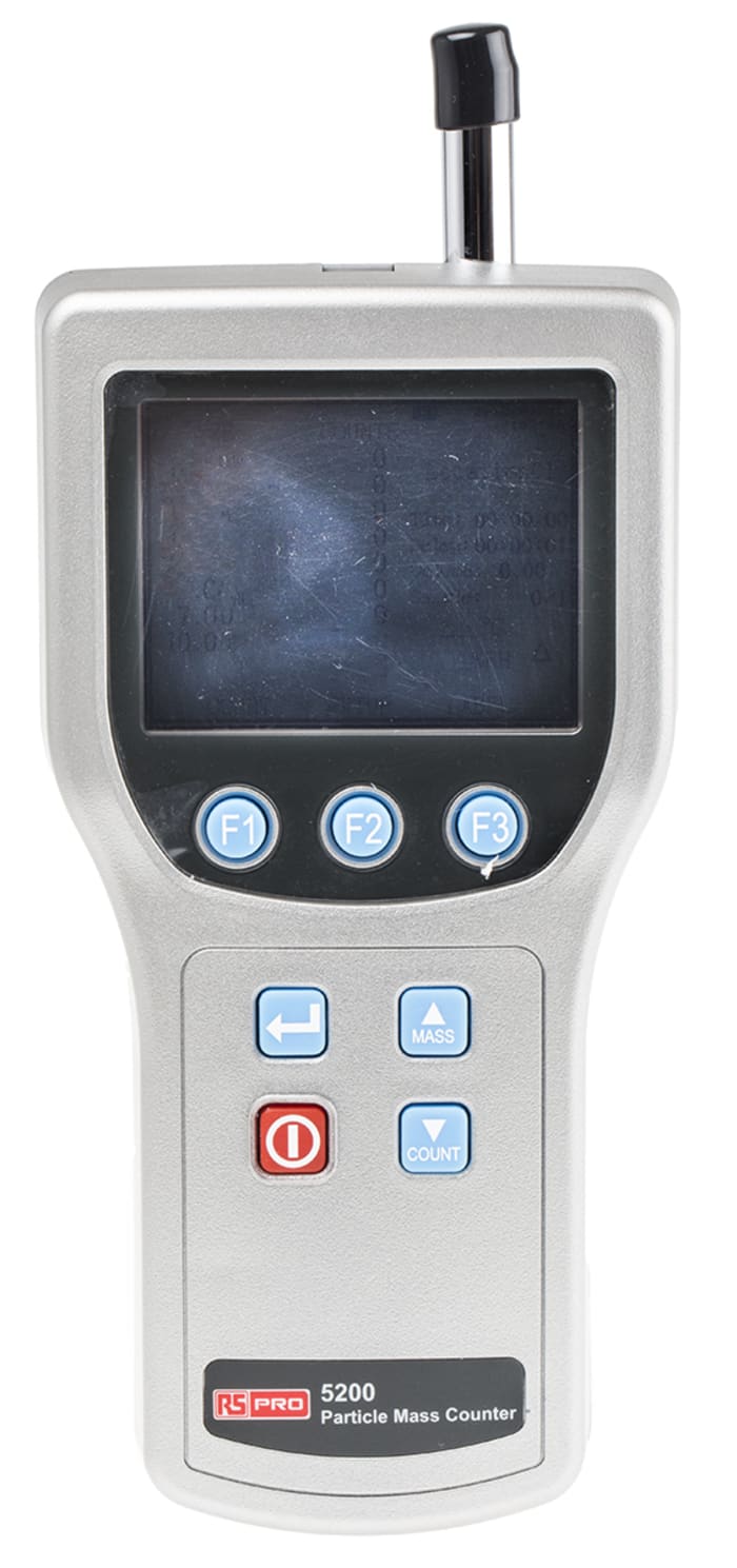 RS PRO Data Logging Air Quality Monitor, +40°C Max, 90%RH Max, Battery, Mains-Powered