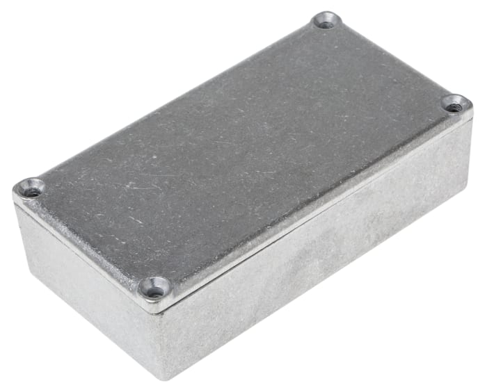 RS PRO Silver Silver Lid Die Cast Aluminium Enclosure, IP54 30 mm, 111 mm, 60 mm
