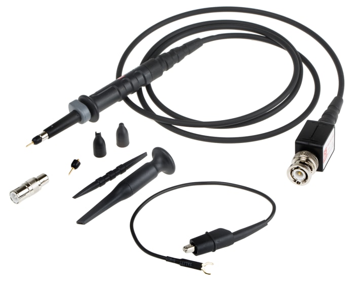 RS PRO Oscilloscope Probe, Voltage Type, 300MHz, 1:10, BNC Connector