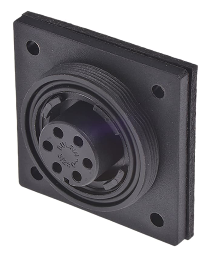 Bulgin Circular Connector, 6 Contacts, Flange Mount, Socket, Female, IP68, Standard Buccaneer Series