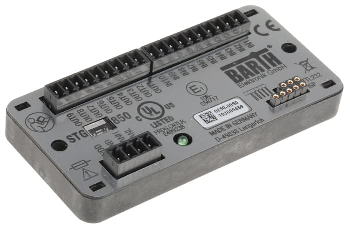 BARTH lococube mini-PLC Series PLC I/O Module for Use with STG-850, 7 → 32 V dc Supply, PWM, Solid State Output,