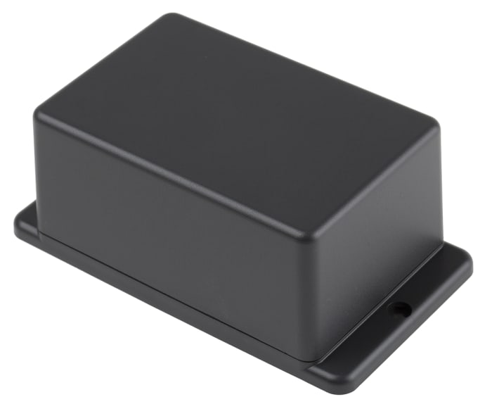 RS PRO Grey ABS Enclosure, Flanged, Grey Lid, 127 x 70.6 x 50.5mm