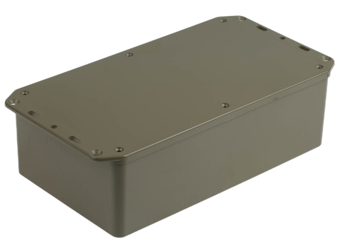 RS PRO Grey ABS Enclosure, IP54, Flanged, Grey Lid, 210 x 112 x 61mm