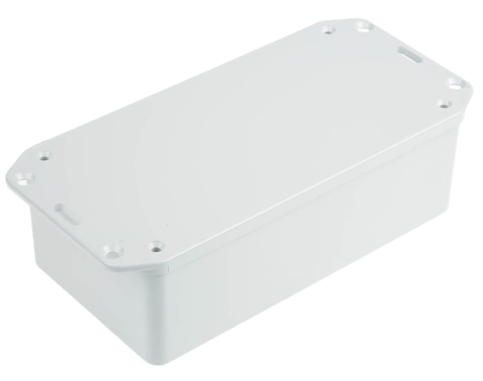 RS PRO Grey ABS Enclosure, IP54, Flanged, Grey Lid, 135.8 x 64.55 x 31.5mm