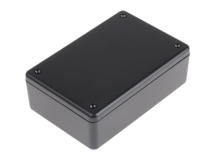 RS PRO Black ABS Enclosure, Black Lid, 105 x 70 x 35mm