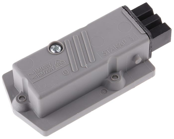 Hirschmann, ST IP54 Grey Panel Mount 3P + E Industrial Power Socket, Rated At 16A, 250 V, 400 V
