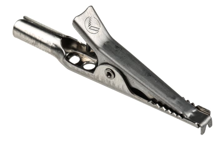 Hirschmann Test & Measurement Crocodile Clip 4 mm Connection, Stainless Steel Contact, 4A