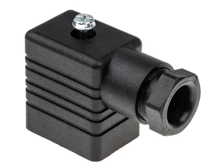 Conector de válvula DIN 43650 B Hirschmann GM, hembra, 2P+E, 250 V ac/dc, 16A, prensaestopas PG9, IP65, montaje sujeto