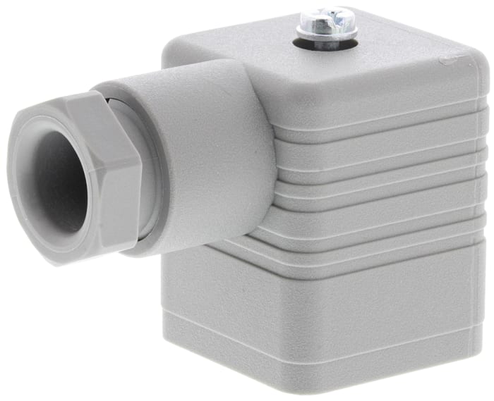 Hirschmann GDM Serisi DIN 43650 A Selenoid Valf Konnektörü, Dişi, 2P+E Kutuplu, Vidalı Montaj, IP65, 250 V ac/dc