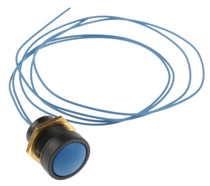 ITW Switches 49-59 Series Push Button Switch, Momentary, Panel Mount, 16mm Cutout, SPST, Clear LED, 250V ac, IP67