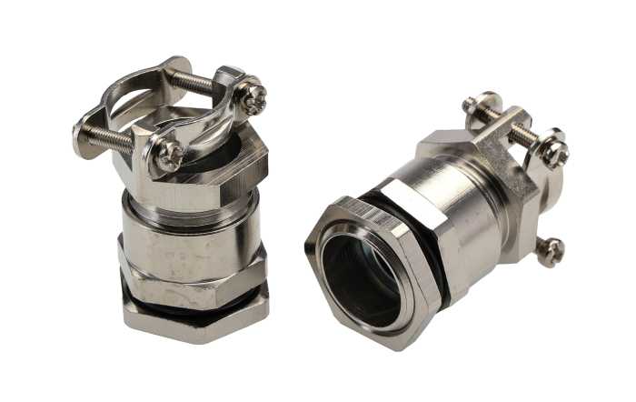 Presse-étoupe Lapp SKINDICHT, PG9, en Laiton nickelé, Ø 6mm à Ø 8mm, avec contre-écrous, IP55