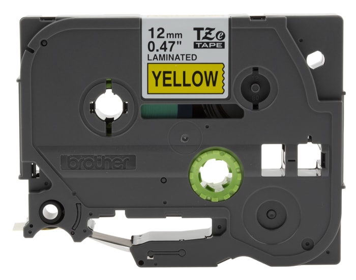 Brother Black on Yellow Label Printer Tape, 8 m Length, 12 mm Width