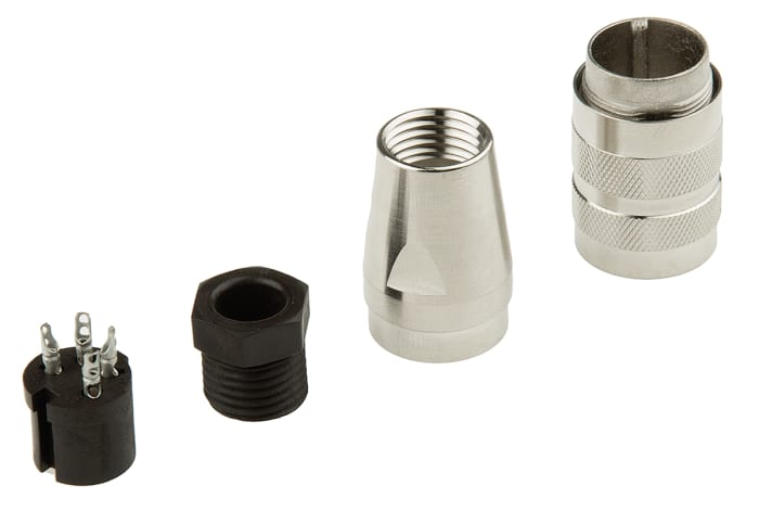 Amphenol Industrial, C 091 D 4 Pole M16 Din Socket, 5A, 300 V ac/dc IP67, Screw On, Female, Cable Mount