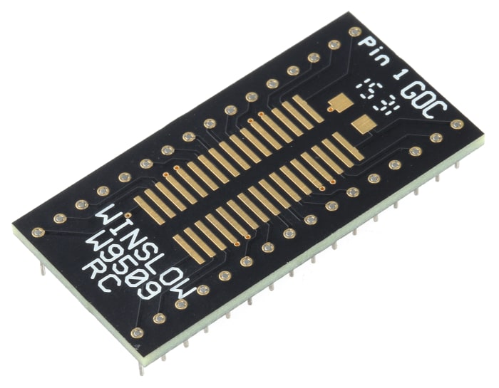 Winslow Straight Through Hole Mount 1.27 mm, 2.54 mm Pitch IC Socket Adapter, 32 Pin Female SOP to 32 Pin Male DIP