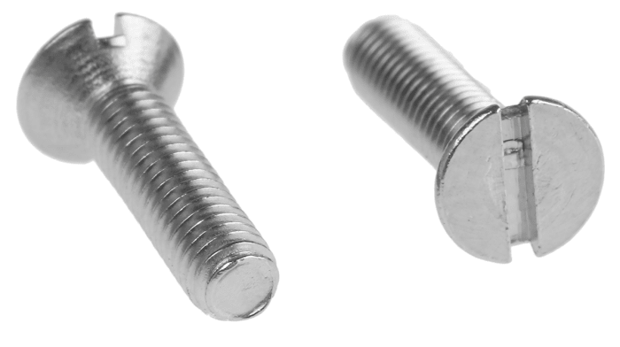 Tornillo de cabeza avellanada con huella ranurada RS PRO M3 x 12.0mm, paso de rosca 0.50mm, de Acero Inoxidable