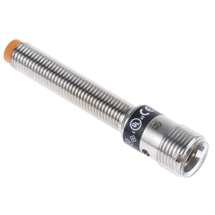 ifm electronic Inductive Threaded Barrel Proximity Sensor, M8, 4 mm Detection, PNP NO, 10 → 36 V dc