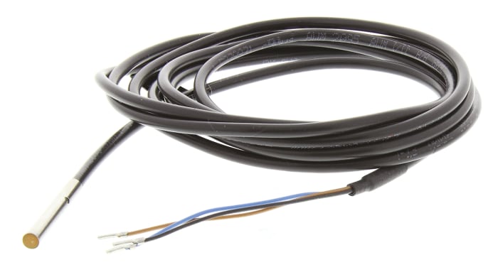 ifm electronic Inductive Smooth Barrel Proximity Sensor, 0.8 mm Detection, PNP NO, 10 → 36 V dc