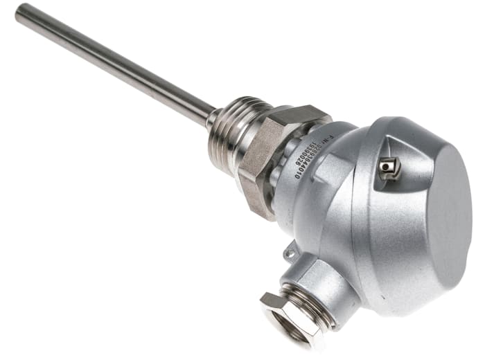 Jumo PT100 RTD Sensor, 6mm Dia, 100mm Long, 2 Wire, G1/2, Class B +400°C Max