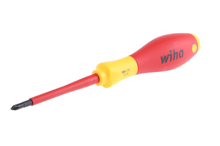 Wiha Phillips Insulated Screwdriver, PH1 Tip, 80 mm Blade, VDE/1000V, 191 mm Overall