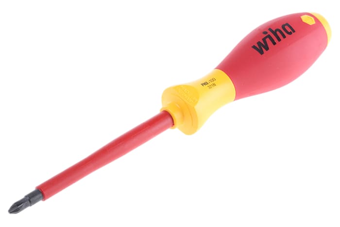 Wiha Phillips Insulated Screwdriver, PH2 Tip, 100 mm Blade, VDE/1000V, 218 mm Overall