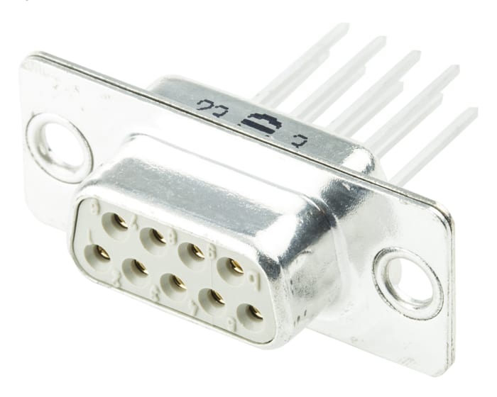HARTING 0967 9 Way Panel Mount D-sub Connector Socket, 2.74mm Pitch