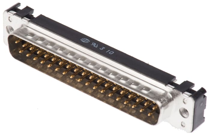 HARTING D-Sub 37 Way Straight 2.76 mm Pitch Through Hole D-Sub Connector, with M3 Threaded Insert Male