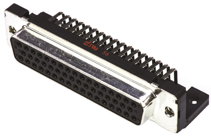 HARTING D-Sub Standard 50 Way Right Angle Through Hole D-sub Connector Socket, 2.76mm Pitch, with M3 Threaded Inserts
