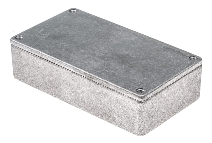 RS PRO Silver Die Cast Aluminium Enclosure, IP54, Silver Lid, 112 x 62 x 30.5mm