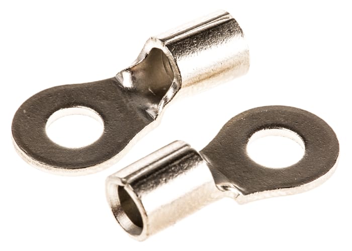 TE Connectivity, STRATO-THERM Uninsulated Ring Terminal, M4 Stud Size 12 AWG 10 AWG Wire Size