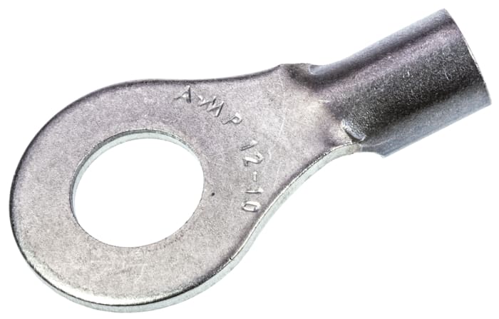 TE Connectivity, STRATO-THERM Uninsulated Ring Terminal, M6 Stud Size 12 AWG 10 AWG Wire Size