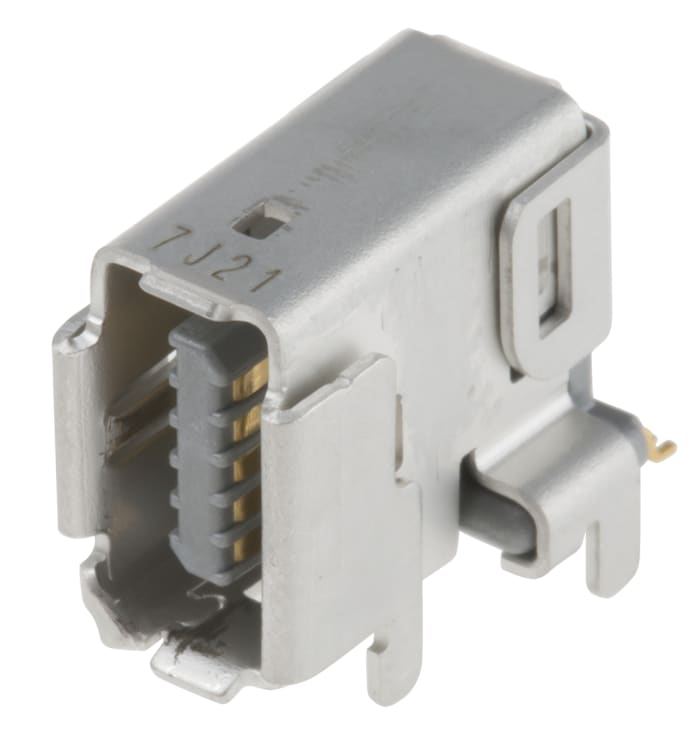 Hirose IX Industrial Series Female IX Industrial Connector, PCB Mount Right Angle 1 Port 10 -Way