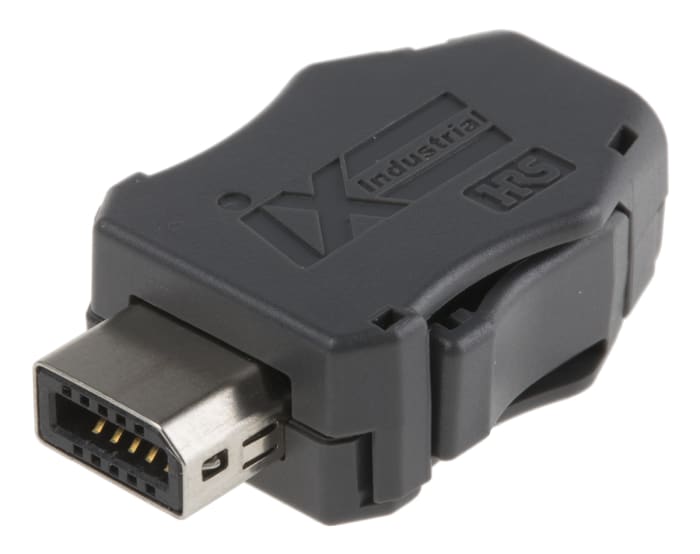 Hirose IX Industrial Series Male IX Industrial Connector, Cable Mount Straight 1 Port 10 -Way