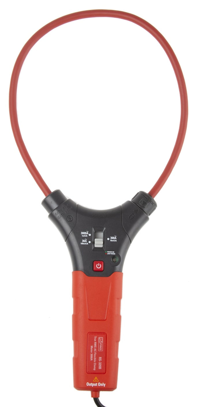 RS PRO Current Probe, AC, Rogowski Coil Adapter, 3kA ac AC Max