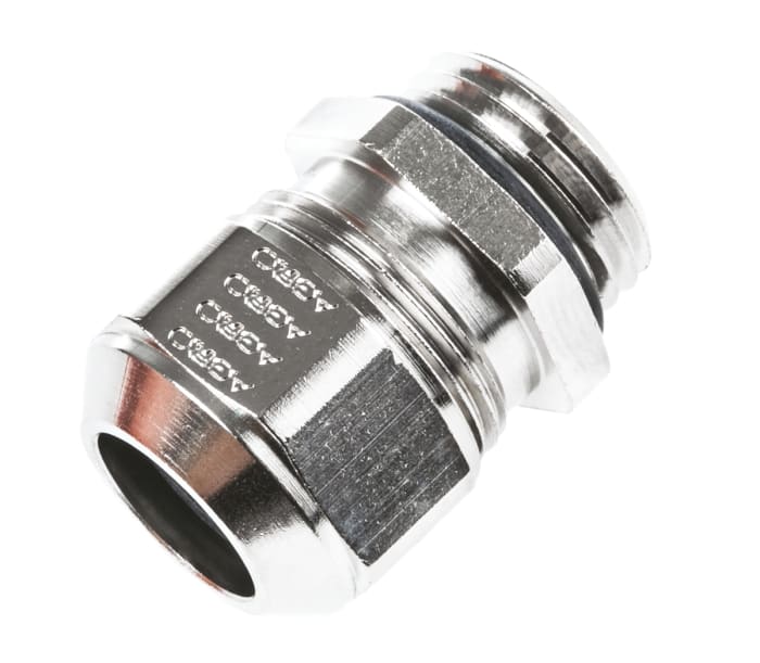 SES Sterling A1 Series Metallic Nickel Plated Brass Cable Gland, PG9 Thread, 6mm min., 10.5mm max., IP68