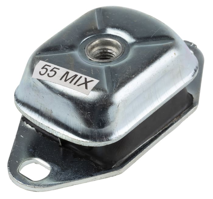 RS PRO Rectangular M12 Anti Vibration Mount, Marine Mount with 65kg Compression Load