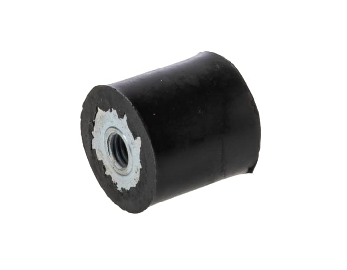 RS PRO Cylindrical M6 Anti Vibration Mount, Female Buffer Foot with 25.3kg Compression Load