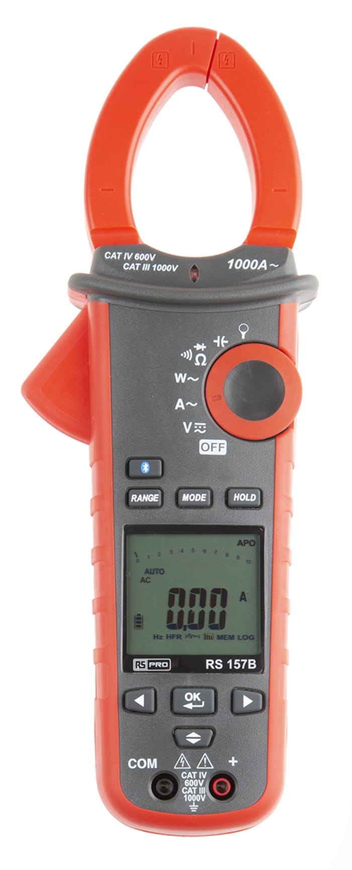 RS PRO 157B Clamp Meter Bluetooth, Max Current 1000A ac CAT III 1000 V, CAT IV 600 V