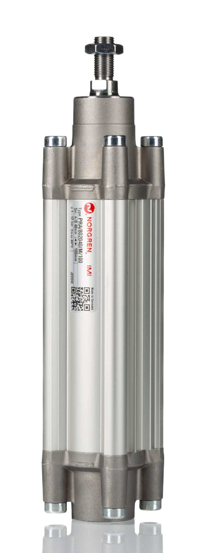 Norgren Pneumatic Piston Rod Cylinder - 40mm Bore, 100mm Stroke, PRA/802000/M Series, Double Acting